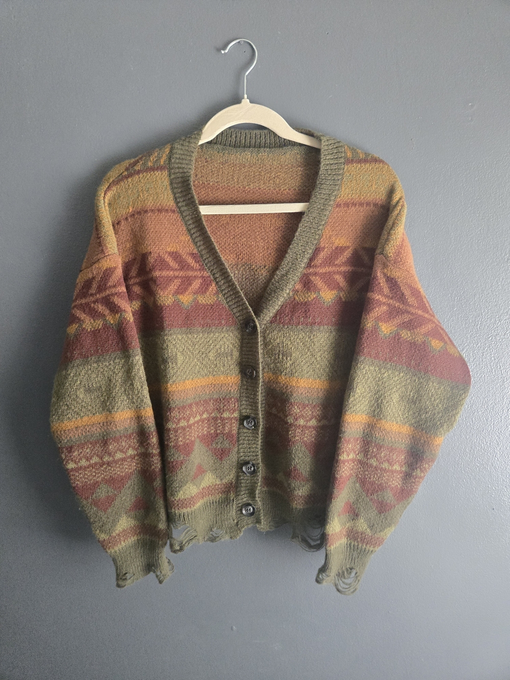 Romwe Fairycore Distressed Hem Cardigan Sweater Large - Picture 6 of 6
